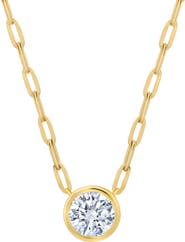 Crislu Bezel Set Cubic Zirconia Pendant Necklace