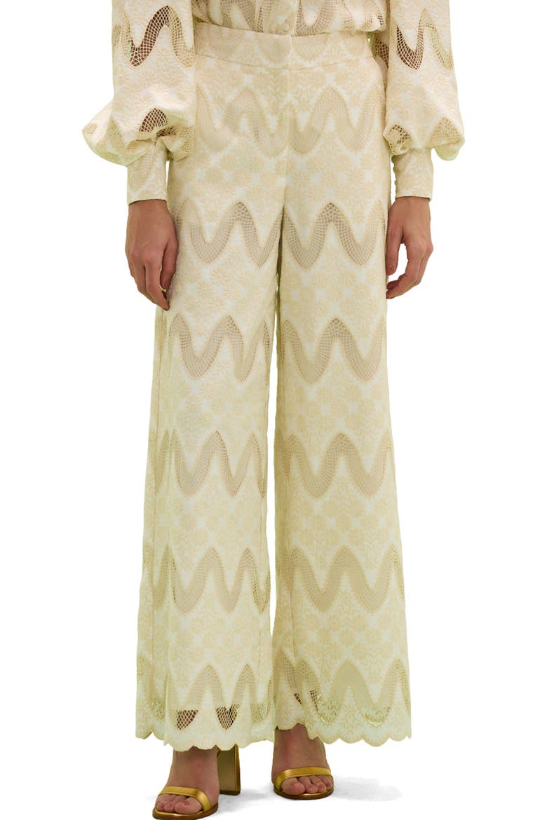 Bertha Lace Pants, Alternate, color, OFF WHITE