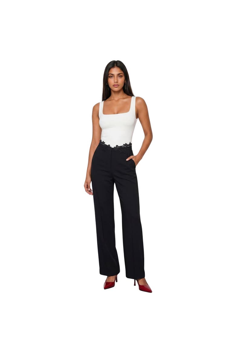 The Soiree Contrast Jumpsuit, Main, color, BLACKWHITE