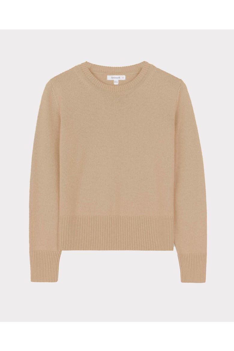 Minna Long Sleeve Crew Neck Sweater, Alternate, color, Soft Camel
