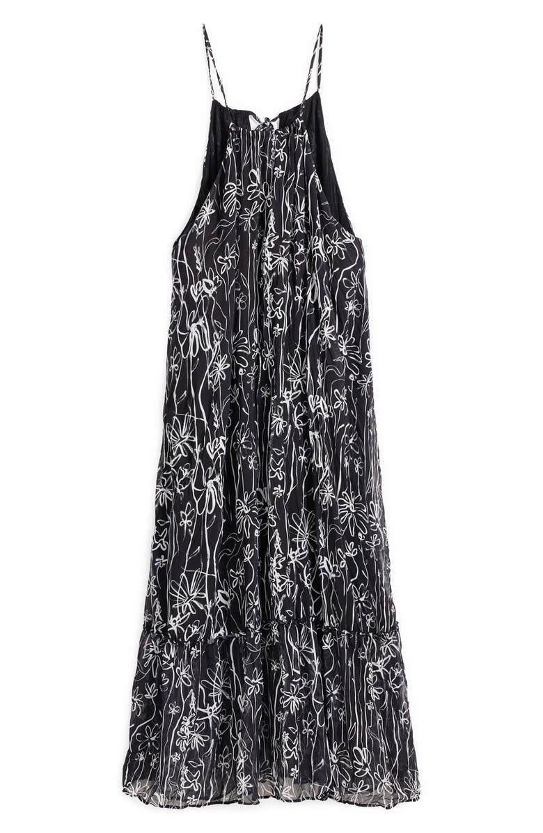 Desigual Floral Maxi Sundress, Alternate, color, Black