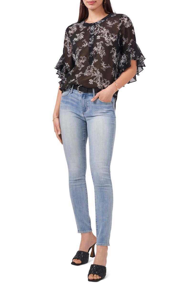 Vince Camuto Bouquets Chiffon Blouse, Alternate, color, 
