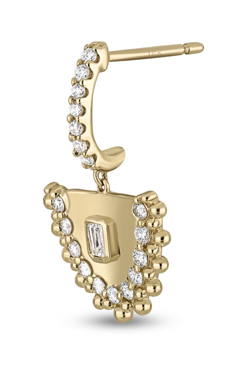 18K Gold Mykonos Diamond Drop Earrings, 21mm, Alternate, color, 18KY GOLD