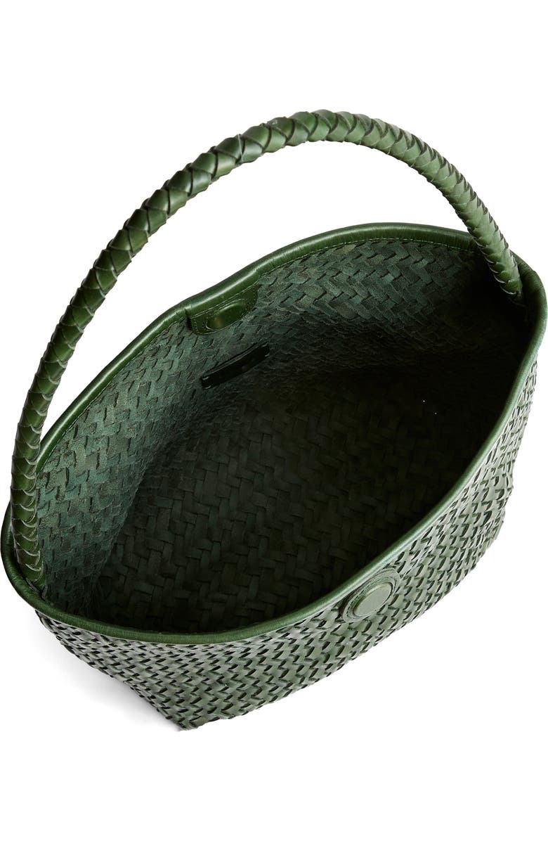 Madewell The Handwoven Leather Shoulder Bag, Alternate, color, Golf Green