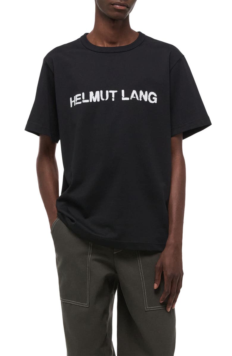 Helmut Lang Heavyweight Stencil Logo Graphic T-Shirt, Alternate, color, Black