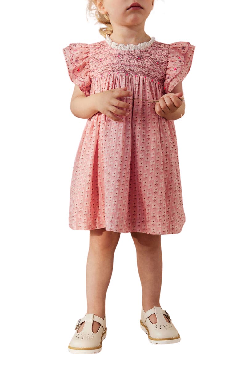 NEXT Kids' Smocked Bodice Floral Cotton Dress, Alternate, color, 