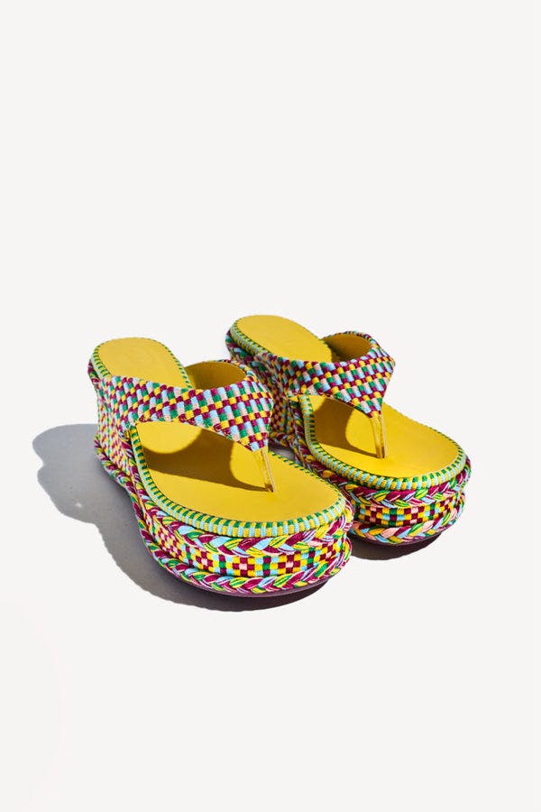 Amambaih Ramona Wedge Sandals, Alternate, color, Caribe