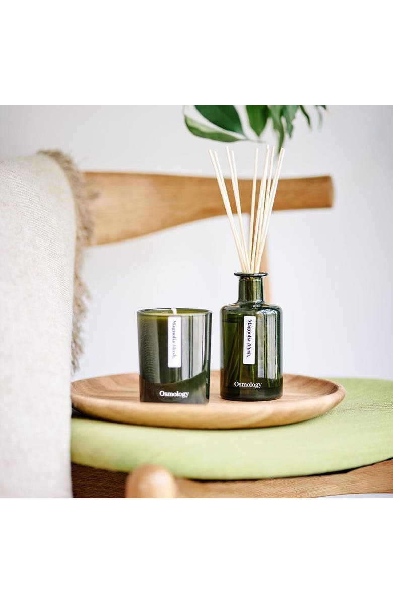 Osmology Magnolia Blush Scented Candle - Magnolia, Hibiscus, Cedarwood and Mandarin, Alternate, color, Black