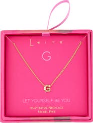 Leith Let Yourself Be You Bubble Initial Pendant Necklace