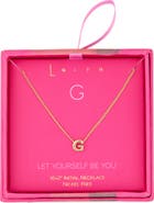 Leith Let Yourself Be You Bubble Initial Pendant Necklace