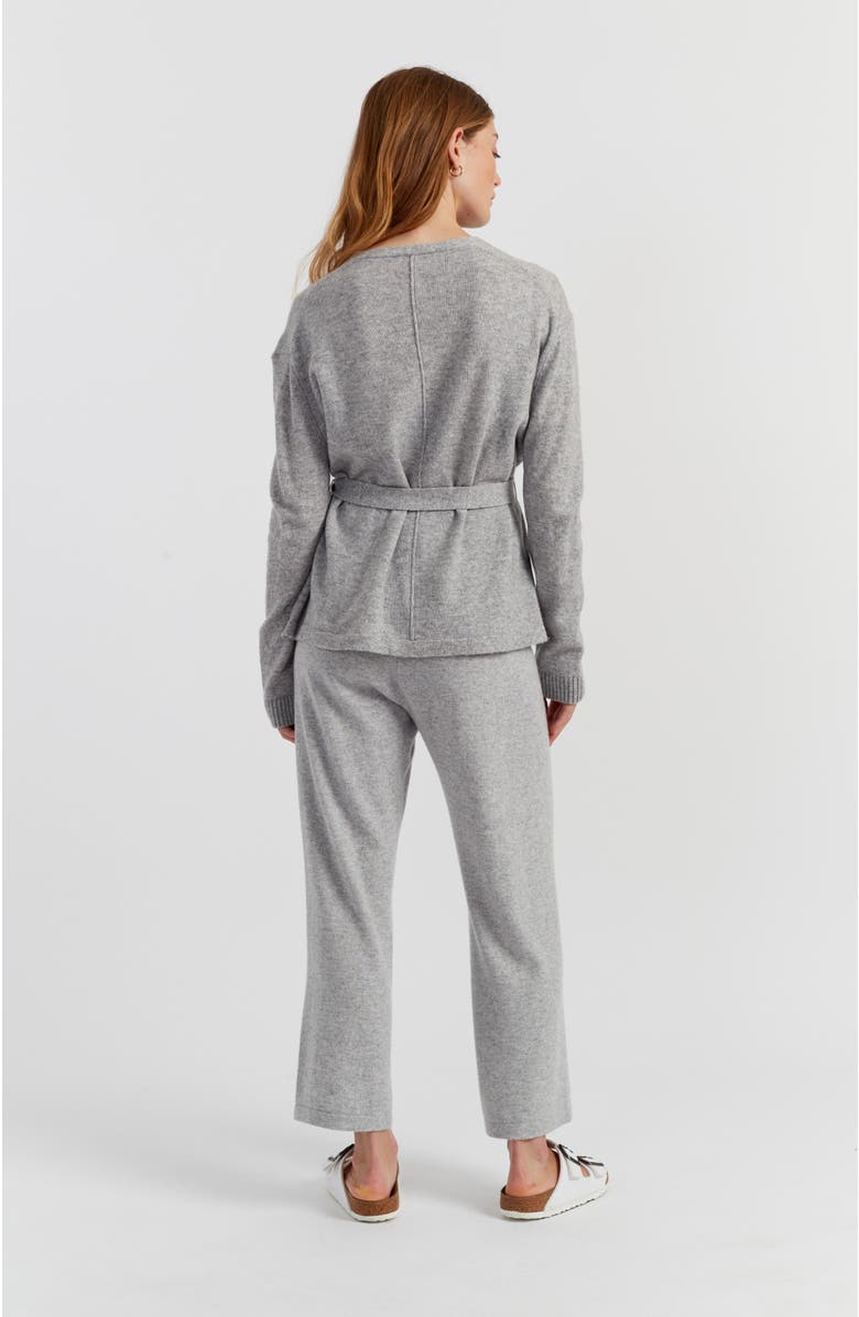 Chinti & Parker Lightweight Wool-Cashmere Wrap Cardigan, Alternate, color, Light Grey