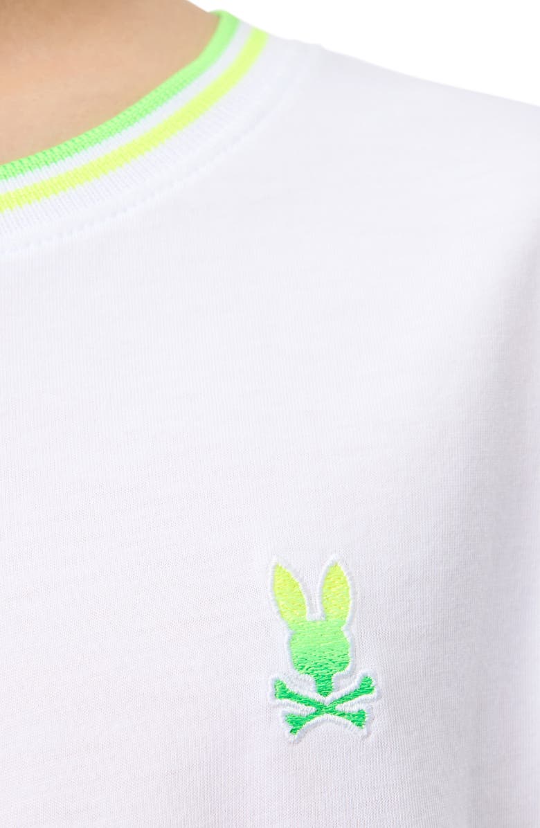 Psycho Bunny Kids' Andrews Tipped Ringer T-Shirt, Alternate, color, White