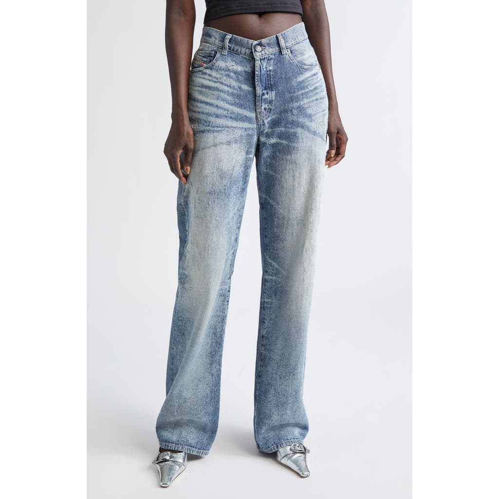 DIESEL® 1971 D-Sent Distressed Straight Leg Jeans in Denim  product