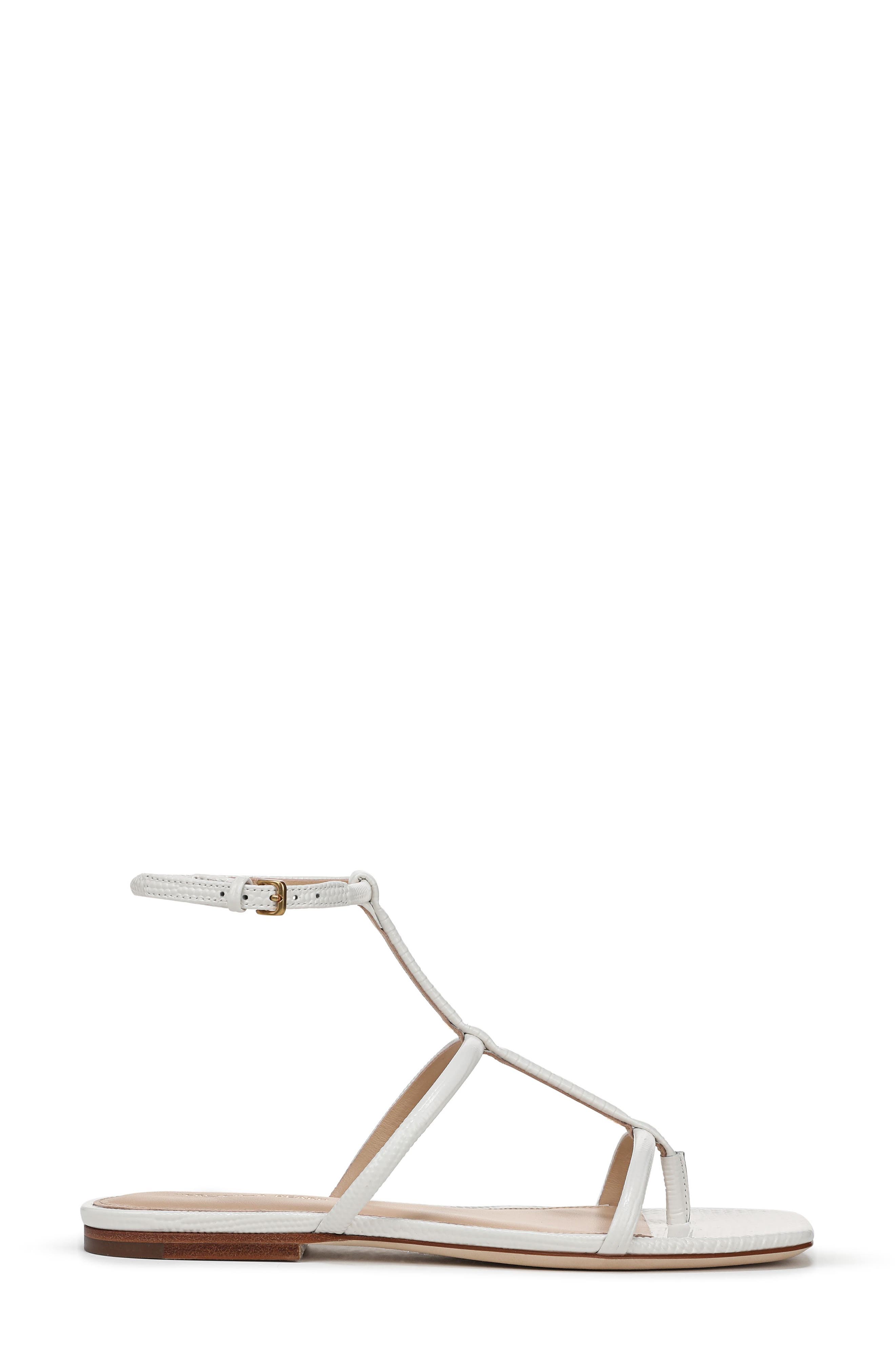 Veronica Beard Marbella Ankle Strap Sandal, Alternate, color, Parchment