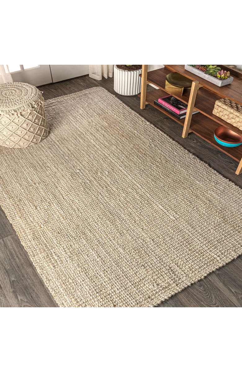 JONATHAN Y Hiro Hand Woven Chunky Jute Area Rug, Alternate, color, Ivory