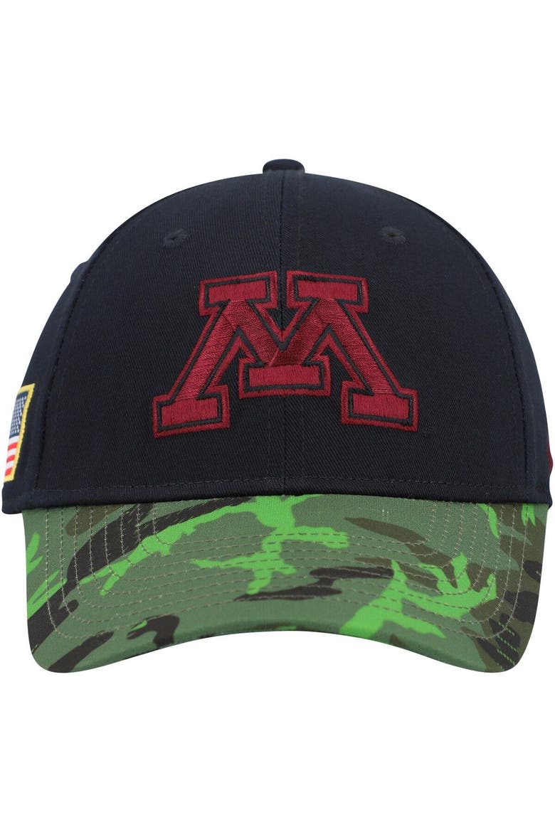 Men's Nike Black/Camo Minnesota Golden Gophers Veterans Day 2Tone Legacy91 Adjustable Hat, Alternate, color, Black