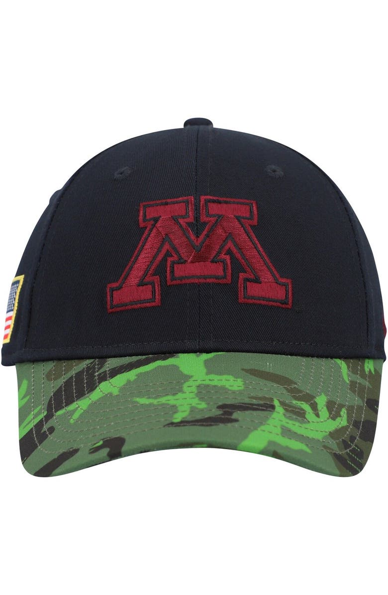 Nike Men's Nike Black/Camo Minnesota Golden Gophers Veterans Day 2Tone Legacy91 Adjustable Hat, Alternate, color, Black