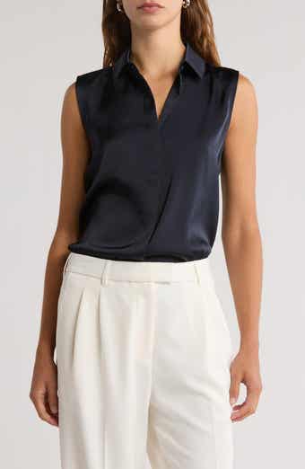 rag & bone Darla Sleeveless Satin Button-Up Shirt