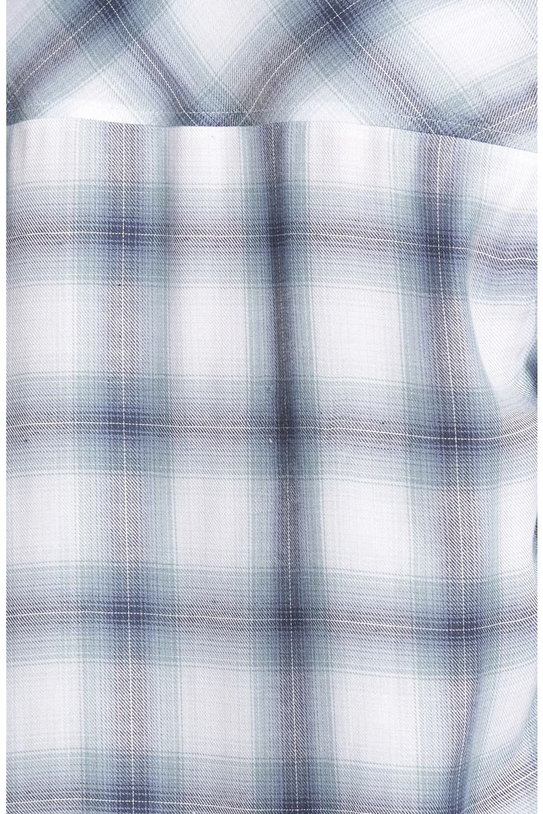 Denim 'Trudy' Button Front Plaid Shirt (Nordstrom Exclusive), Alternate, color, DARK INK BLUE PLAID
