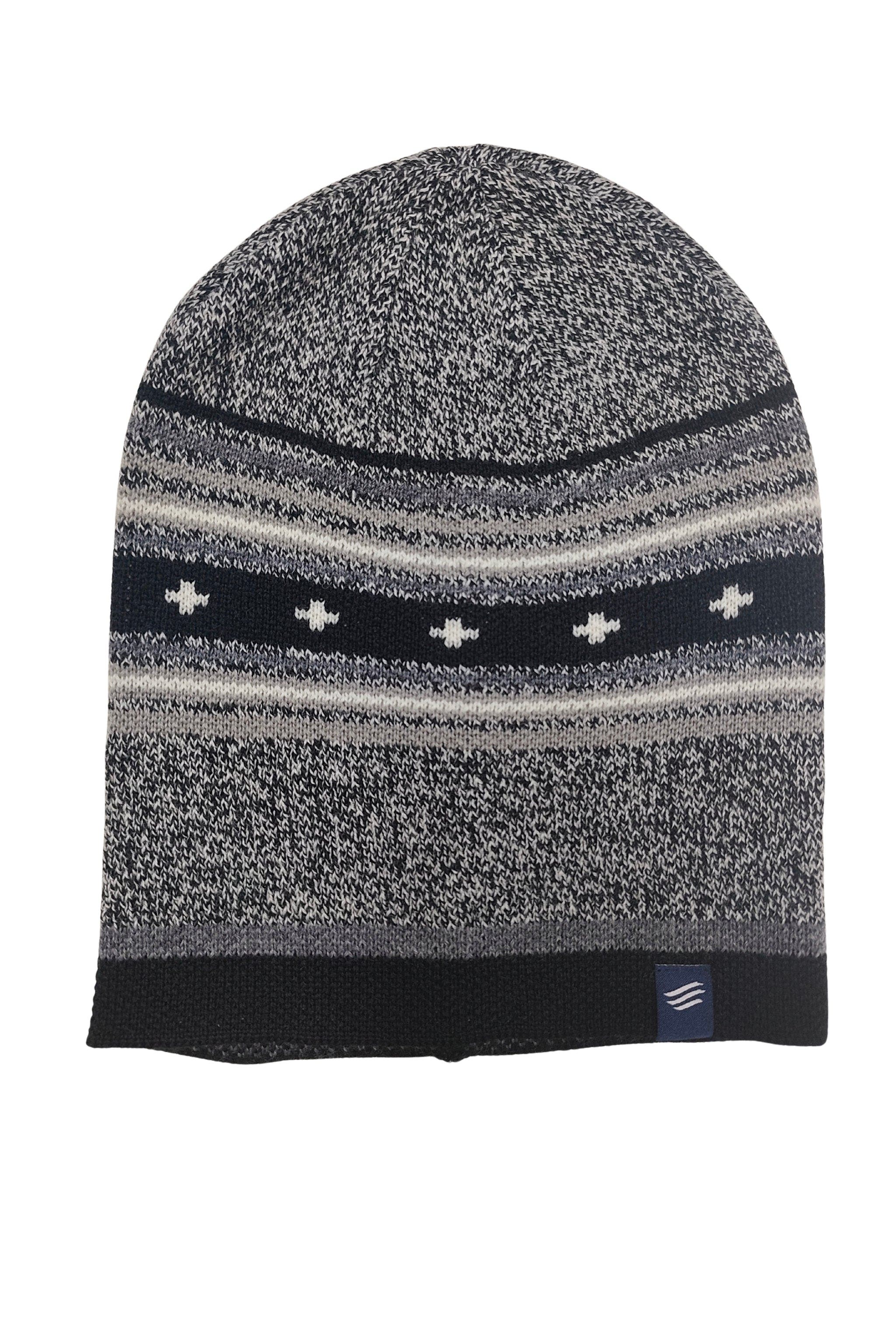 United By Blue The Merino Wool Slouchy Modern Fair Isle Beanie In Black