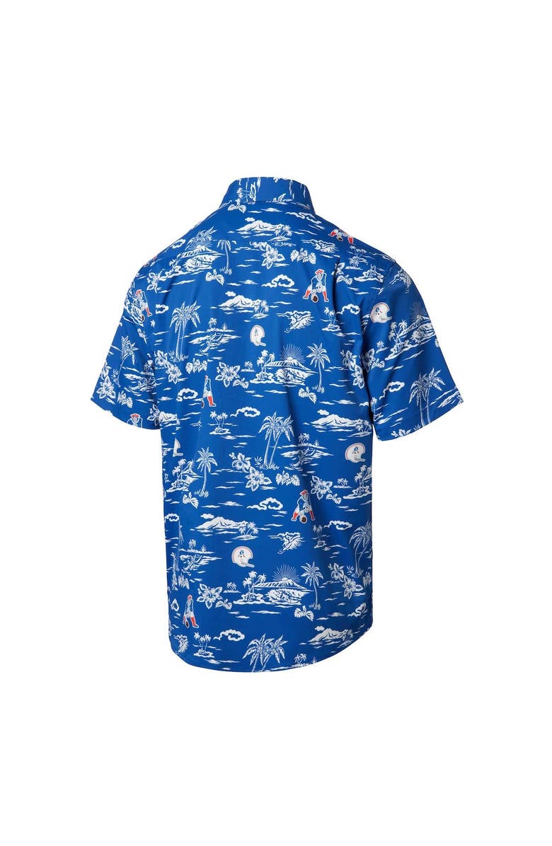 Reyn Spooner Men's Reyn Spooner Royal New England Patriots Throwback Kekai Print Button-Up Shirt, Alternate, color, Royal