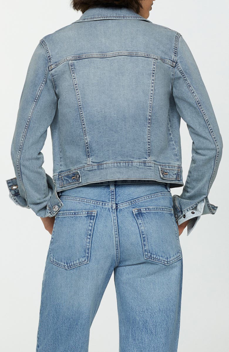 MANGO Crop Denim Jacket, Alternate, color, 