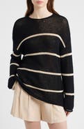 Rails Evangeline Stripe Cotton & Linen Blend Sweater