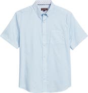 Johnston & Murphy Diamond Print Short Sleeve Button-Up Shirt