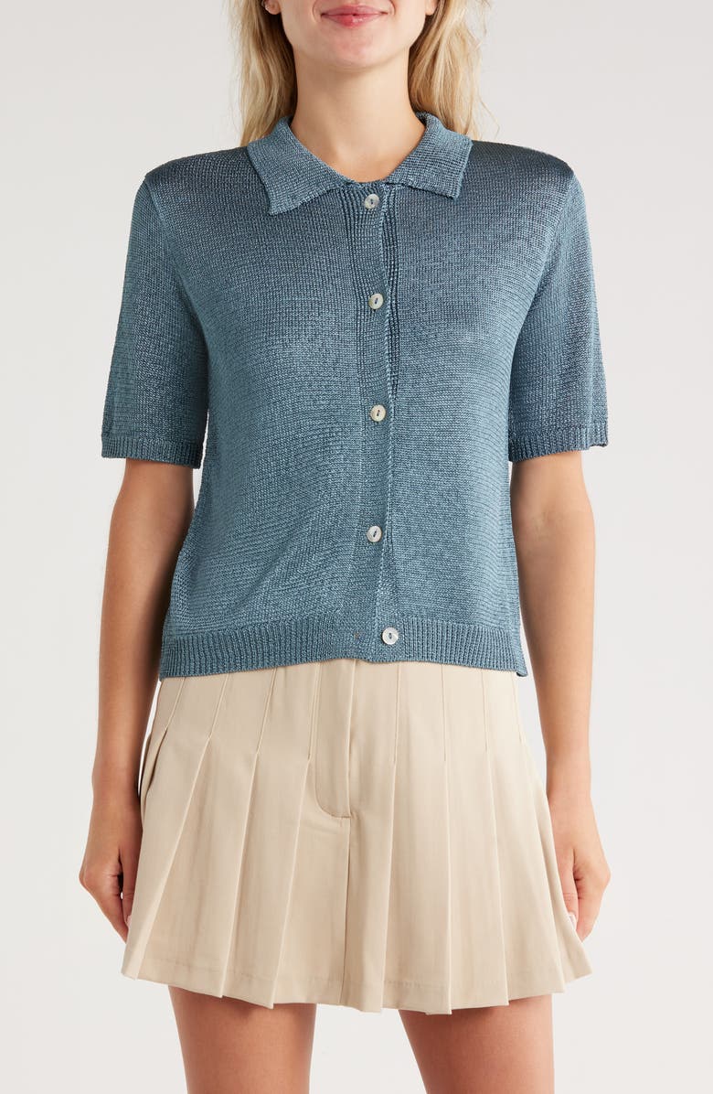 JASON WU Collared Short Sleeve Cardigan | Nordstromrack
