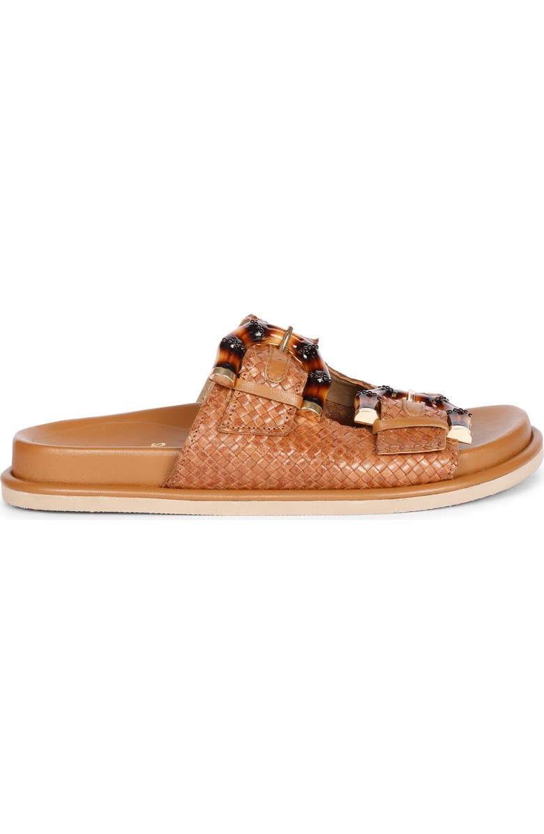 SAINT G Venice Woven Slide Sandal, Alternate, color, Cuoio