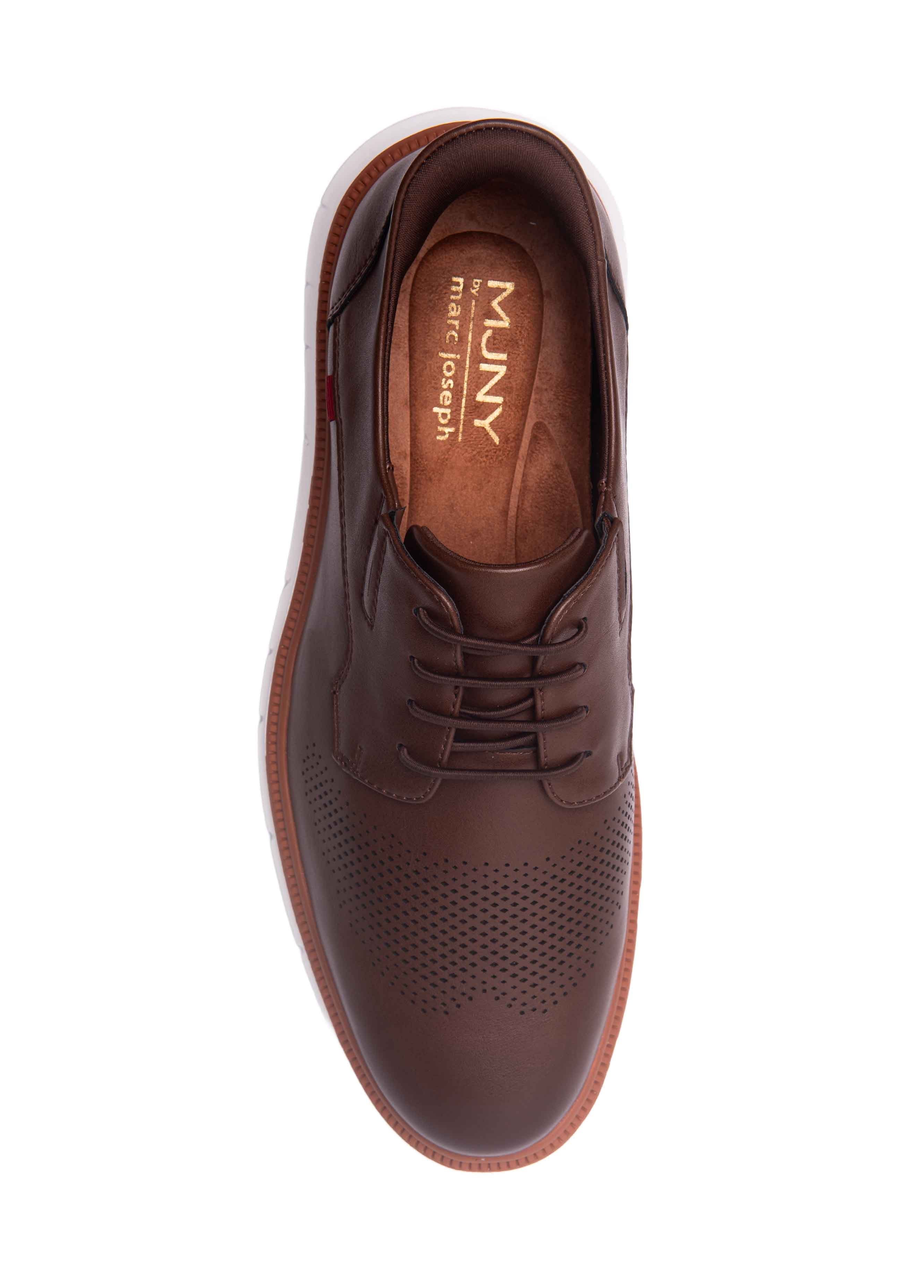 Edward Street Hands Free Technology Leather Perforated Oxford, Alternate, color, Brown Napa Leather