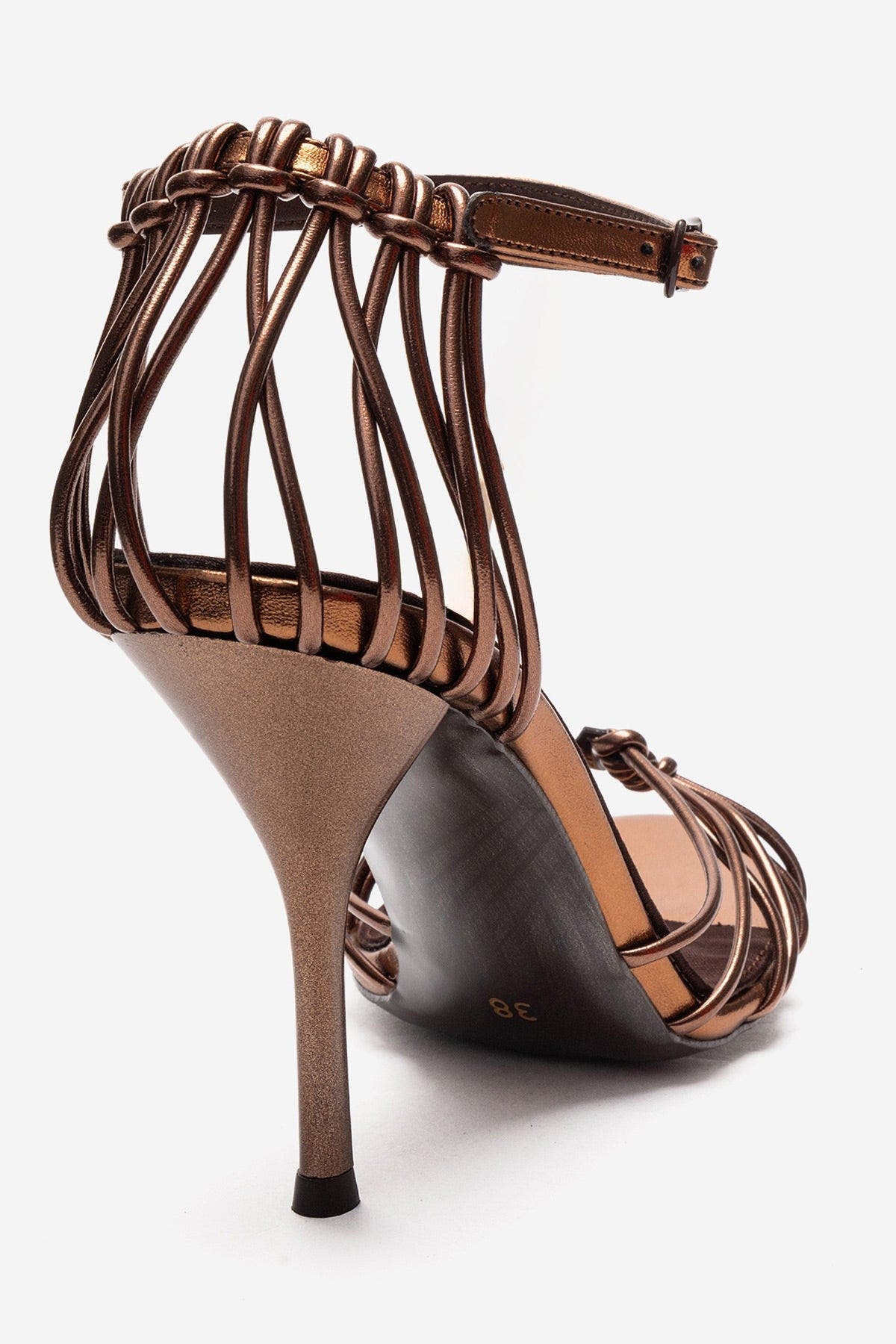 Arona Ankle Strap Stiletto Sandal, Alternate, color, Brown