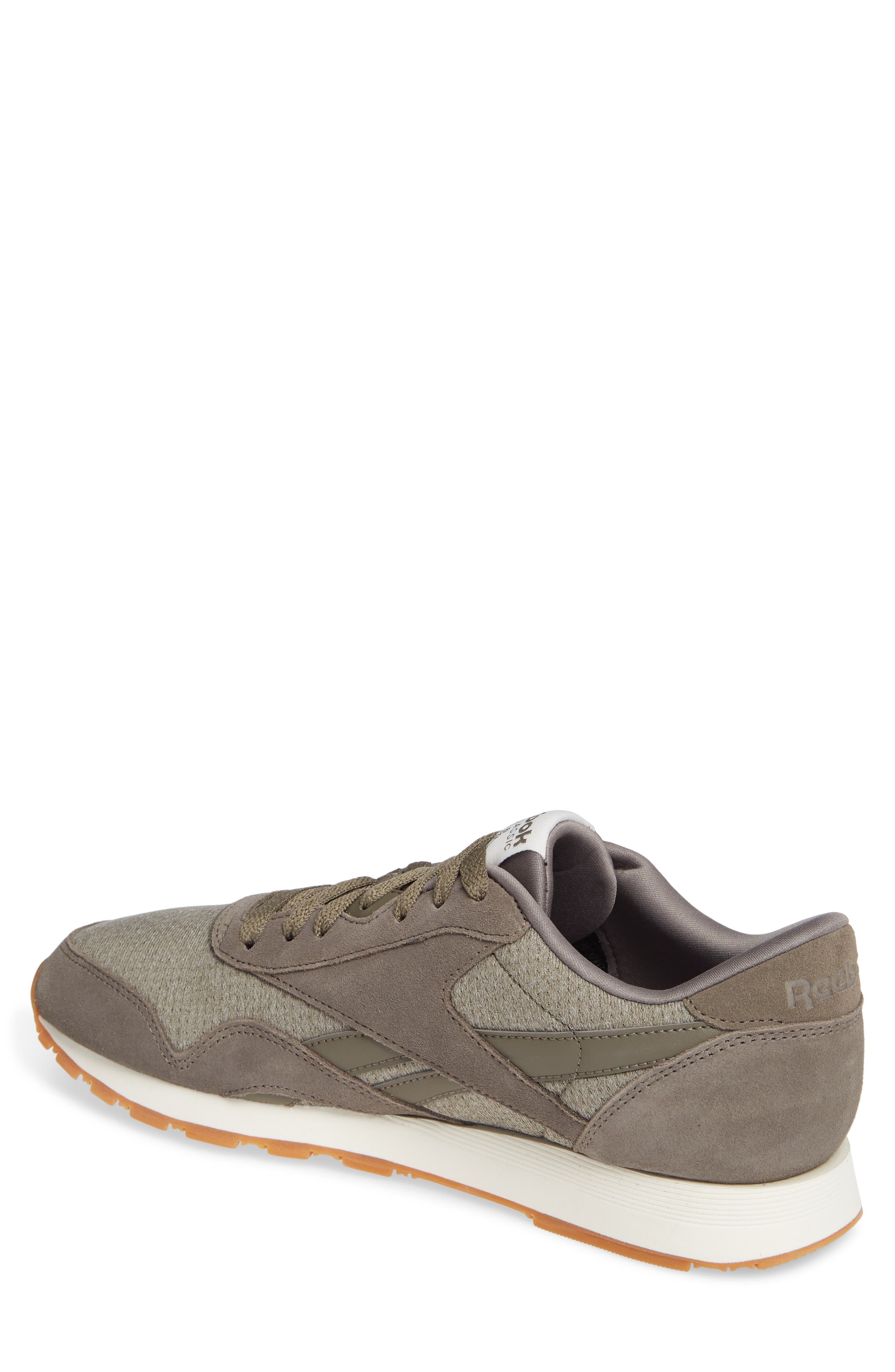 Classic Leather Nylon SG Sneaker, Alternate, color, TERRAIN GREY/ CHALK