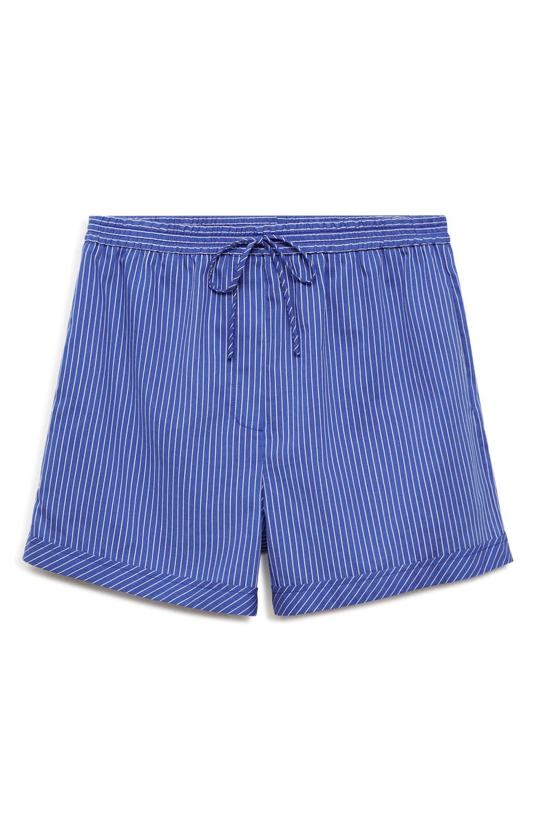 MANGO Stripe Cotton Blend Drawstring Shorts, Alternate, color, 