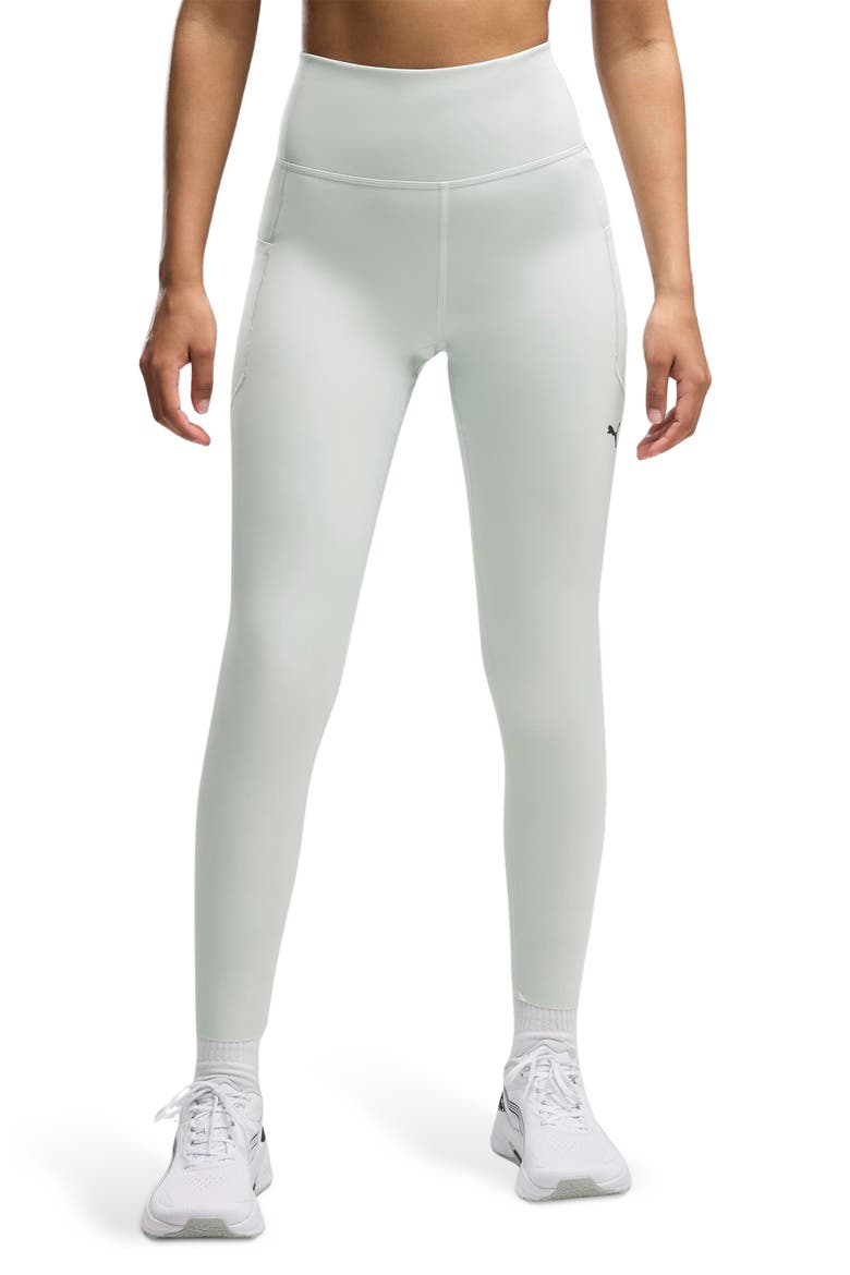 PwrMode High Waist Pocket 7/8 Leggings, Main, color, CREME DE MINT