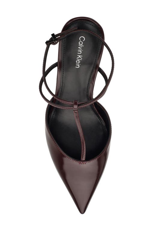 Calvin Klein Avriel 2 Ankle Strap Pump In Burgundy