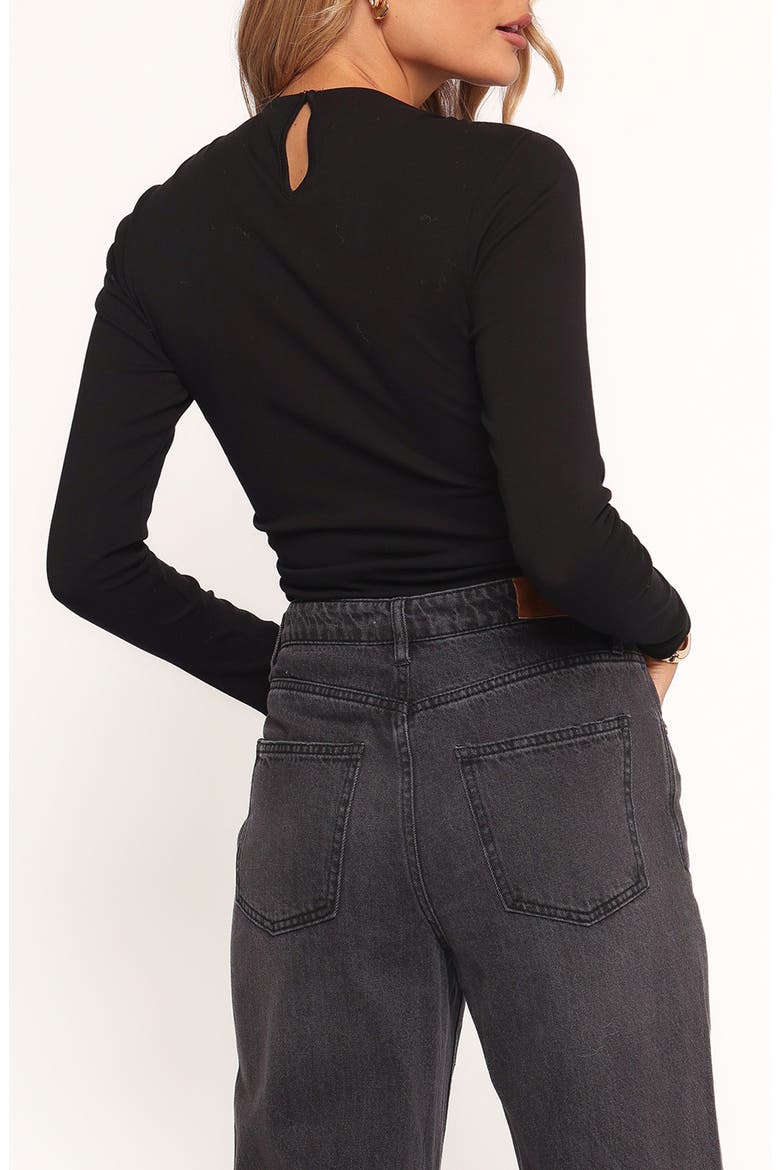 Nissa Long Sleeve Top, Alternate, color, BLACK