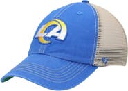 '47 Men's '47 Royal/Natural Los Angeles Rams LA Trawler Trucker Clean Up Snapback Hat