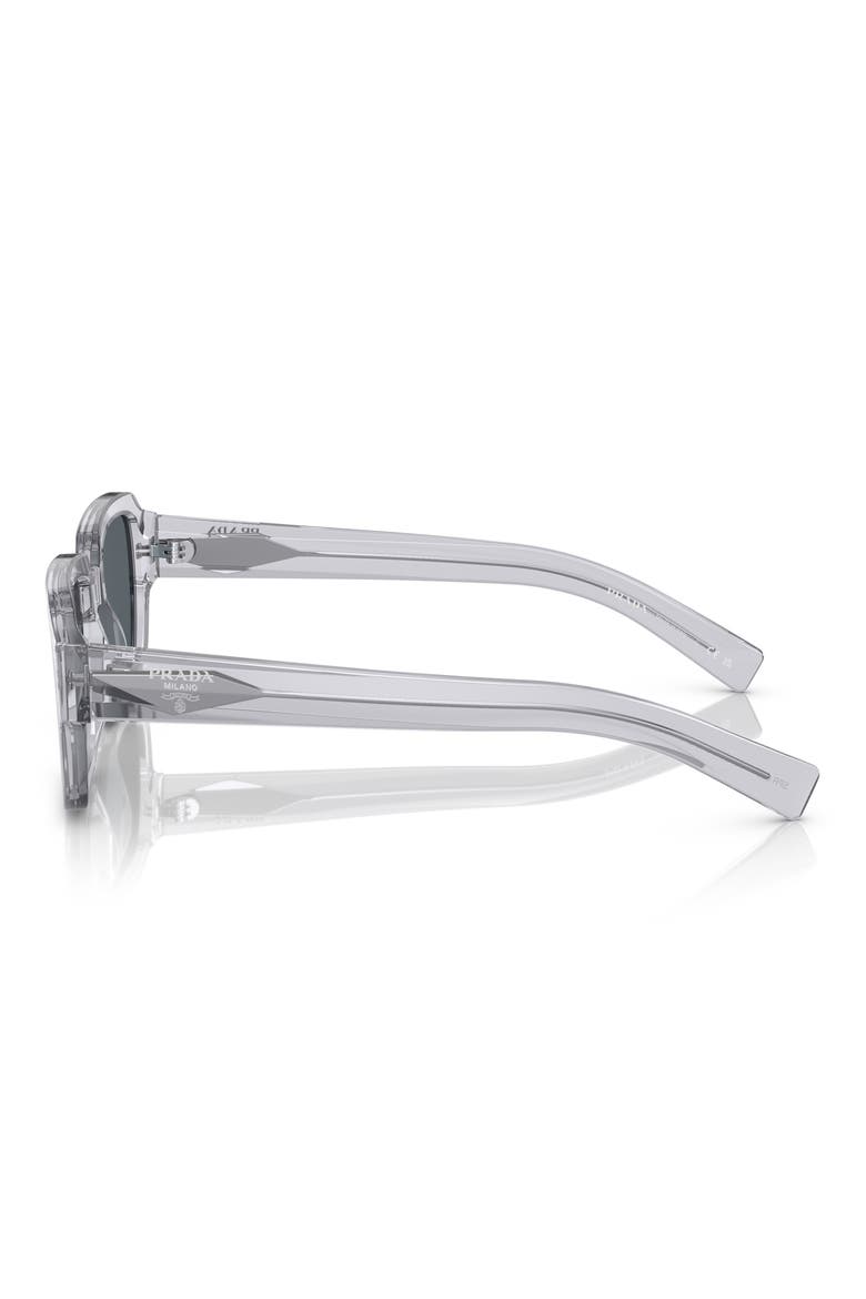 54mm Square Sunglasses, Alternate, color, TRANSPARENT GREY / BLUE