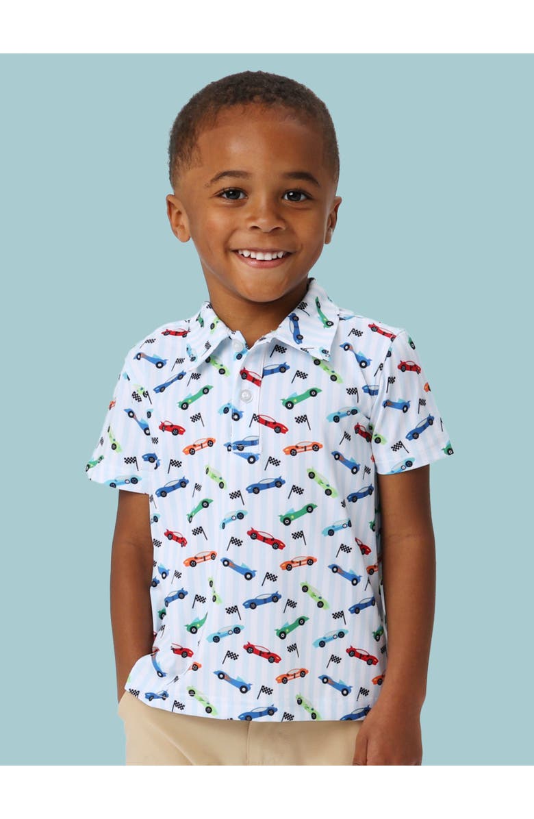 RuggedButts Knit Short Sleeve Performance Polo, Alternate, color, Tiny Let's Roll