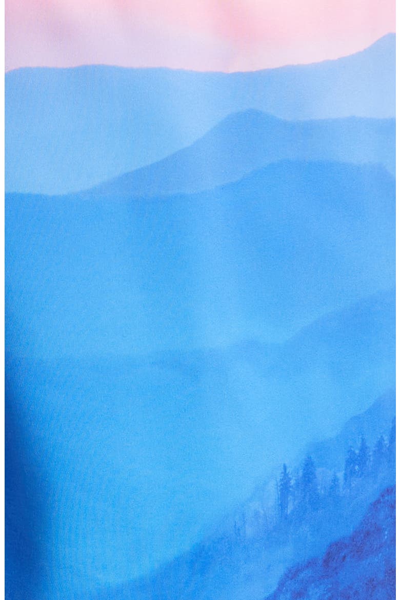 Traveler Sunset Print Swim Trunks, Alternate, color, RIDGECREST PHOTO PRINT