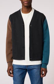 PS Paul Smith Cotton and Merino Wool Cardigan