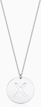 Oradina Say My Name Initial Pendant Necklace in Sterling Silver