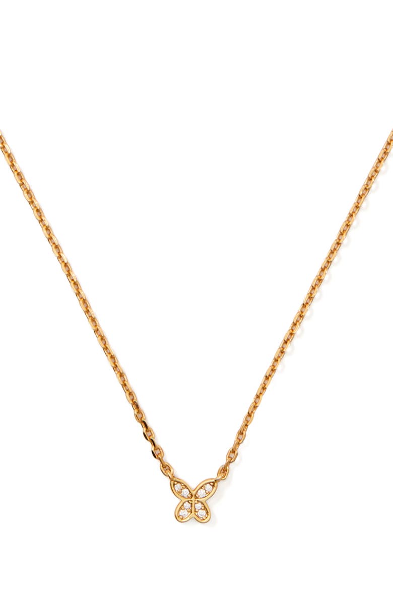 Kate Spade New York pavé mini pendant necklace, Main, color, 