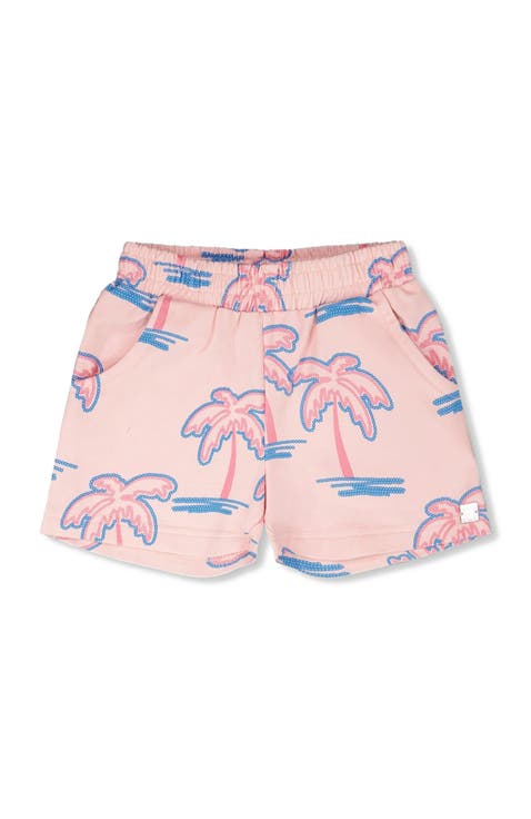 French Terry Straight Cut Palm Shorts (Toddler, Little Kid & Big Kid)