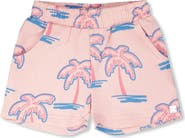 Deux par Deux French Terry Straight Cut Palm Shorts