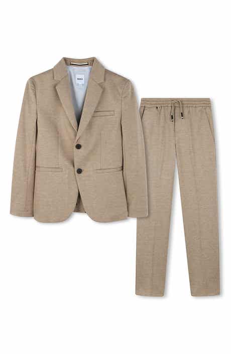 BOSS Kidswear Kids' Khaki Knit Suit