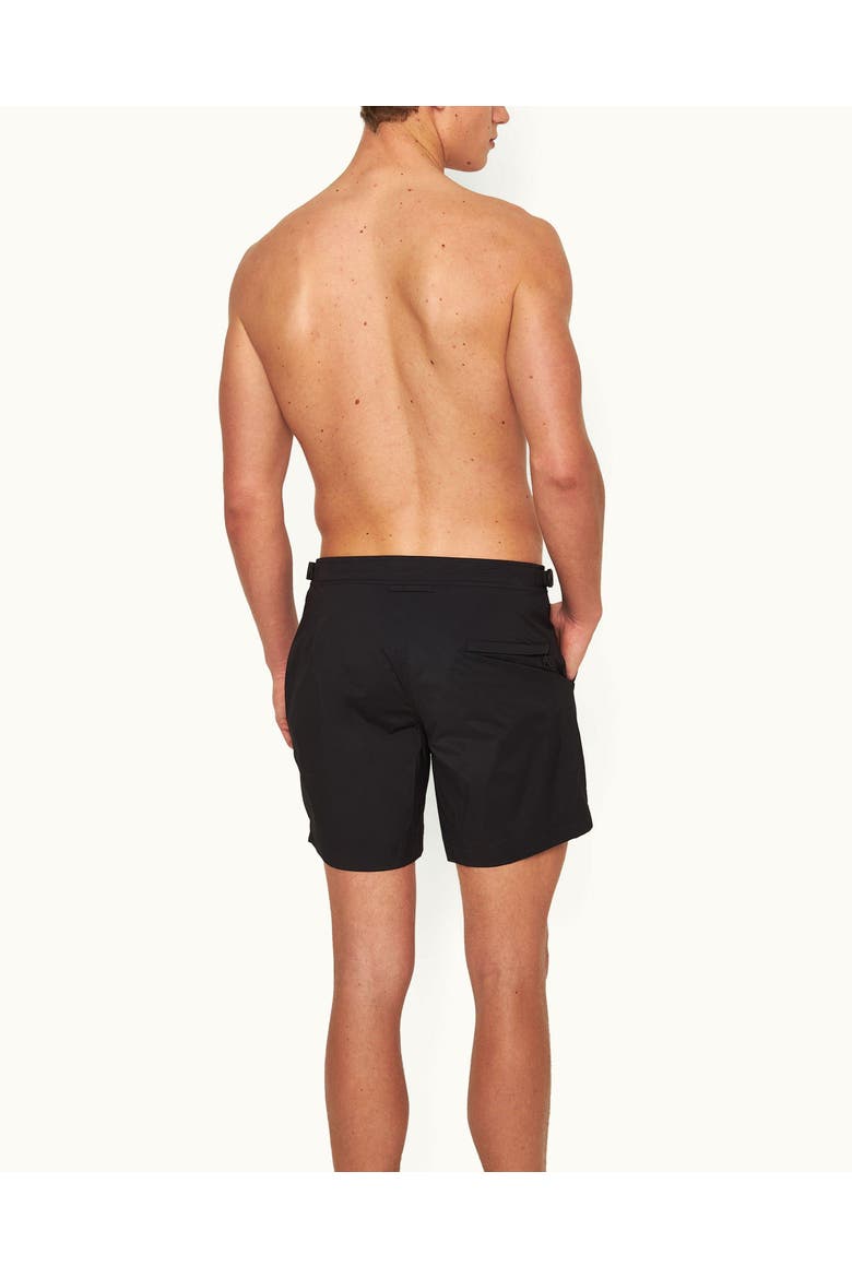 Bulldog Mid-Length Swim Shorts, Alternate, color, Black