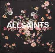 AllSaints Valen Etta Square Silk Twill Scarf