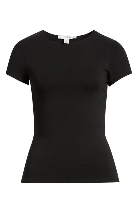 Strech Cotton Cap Sleeve T-Shirt